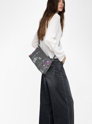 Sac Sunny Moody Humberto - Sac en cuir vernis effet vintage, à bandoulière ajustable et signature ailes et imprimés Humberto Cruz.