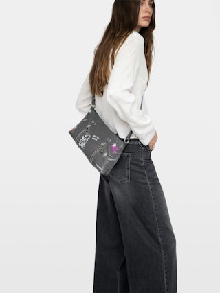 Sunny Moody Humberto Bag - Patent leather bag with vintage effect, with adjustable shoulder strap and wings signature and Humberto Cruz prints.