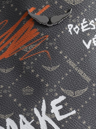 Z Shopper XL Monogram Tag Bag - Tote bag in monogram canvas with tags, double handles and wings signature.