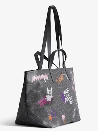 Z Shopper XL Monogram Tag Bag - Tote bag in monogram canvas with tags, double handles and wings signature.