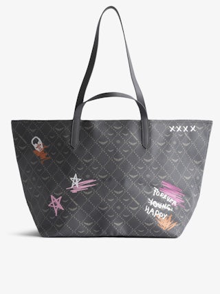 Z Shopper XL Monogram Tag Bag - Tote bag in monogram canvas with tags, double handles and wings signature.