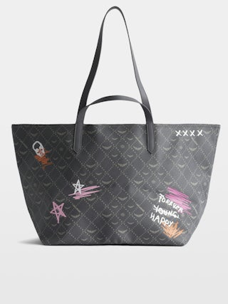 Z Shopper XL Monogram Tag Bag - Tote bag in monogram canvas with tags, double handles and wings signature.