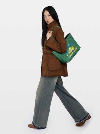 Bag Z Shopper Monogram Tag - Shopper bag in ZV monogram canvas with tag motifs and signature wings.