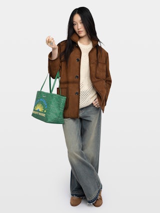 Bag Z Shopper Monogram Tag - Shopper bag in ZV monogram canvas with tag motifs and signature wings.