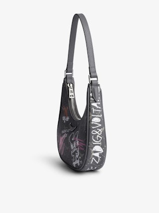 Z Night Out Monogram Tag Bag - Small evening bag with handle for hand and shoulder carry, monogram print and Humberto Cruz tag.