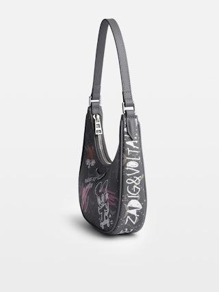 Tasche Z Night Out Monogram Tag - Kleine Abendtasche mit Henkel für Hand- und Schultertragen, mit Monogramm-Print und Humberto Cruz Tag.