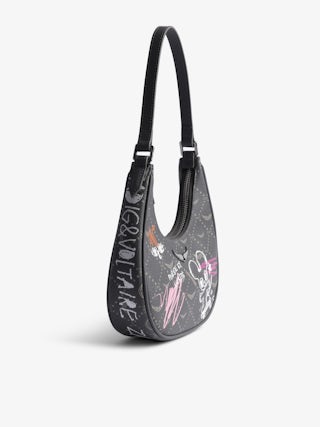 Z Night Out Monogram Tag Bag - Small evening bag with handle for hand and shoulder carry, monogram print and Humberto Cruz tag.