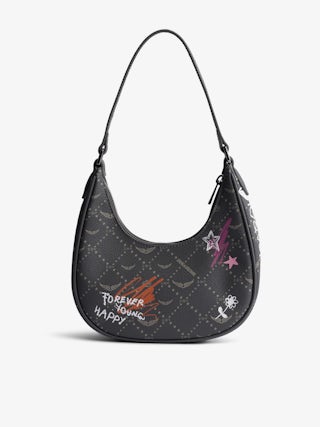 Z Night Out Monogram Tag Bag - Small evening bag with handle for hand and shoulder carry, monogram print and Humberto Cruz tag.