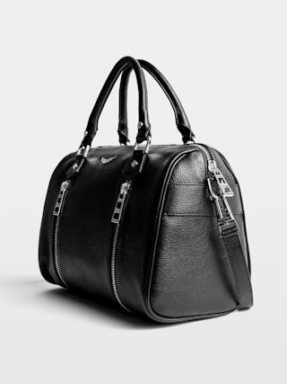 Sac Sunny Medium - Sac iconique sunny medium en cuir grainé avec bandoulière réglable et amovible.