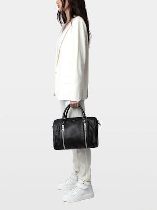 Sac Sunny Medium - Sac iconique sunny medium en cuir grainé avec bandoulière réglable et amovible.