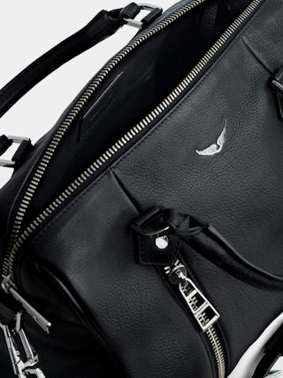 Sac Sunny Medium - Sac iconique sunny medium en cuir grainé avec bandoulière réglable et amovible.