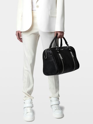 Sac Sunny Medium - Sac iconique sunny medium en cuir grainé avec bandoulière réglable et amovible.