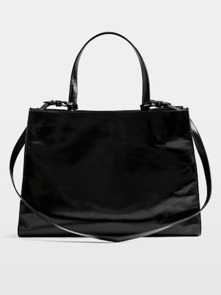 Jack Vintage Patent Bag - Vintage-effect leather bag adorned with a signature clasp, featuring two compartments, a handle and an adjustable strap.