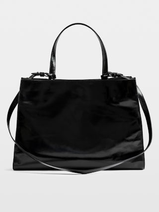 Jack Vintage Patent Bag - Vintage-effect leather bag adorned with a signature clasp, featuring two compartments, a handle and an adjustable strap.