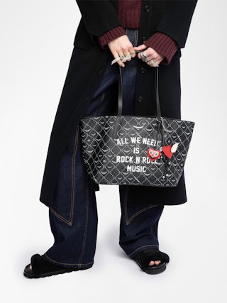 Z Shopper Monogram Music Tag Bag - Tote bag in monogram canvas with signature wings.