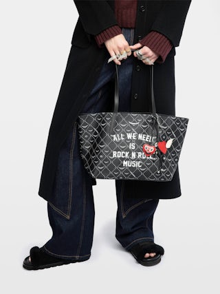 Z Shopper Monogram Music Tag Bag - Tote bag in monogram canvas with signature wings.