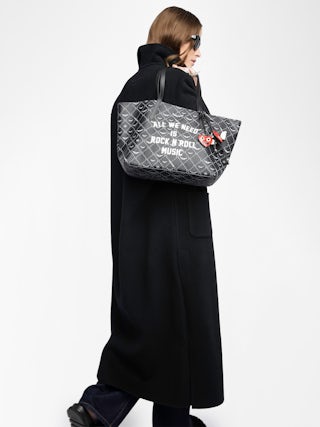 Z Shopper Monogram Music Tag Bag - Tote bag in monogram canvas with signature wings.