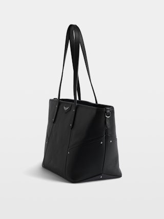 Z Shopper Bag - Tote bag in grained leather with signature wings.