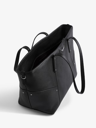 Z Shopper Bag - Tote bag in grained leather with signature wings.