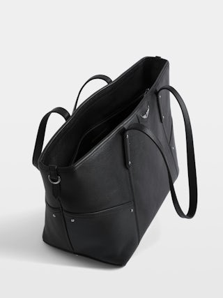 Z Shopper Bag - Tote bag in grained leather with signature wings.