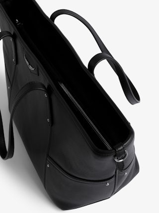 Z Shopper Bag - Tote bag in grained leather with signature wings.