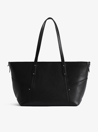 Z Shopper Bag - Tote bag in grained leather with signature wings.