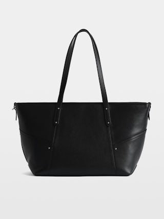 Z Shopper Bag - Tote bag in grained leather with signature wings.