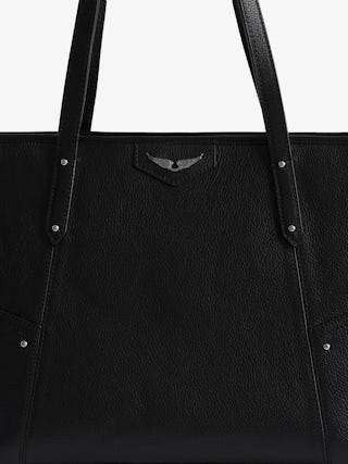 Borsa Z Shopper - Borsa tote in pelle granulosa con ali signature.