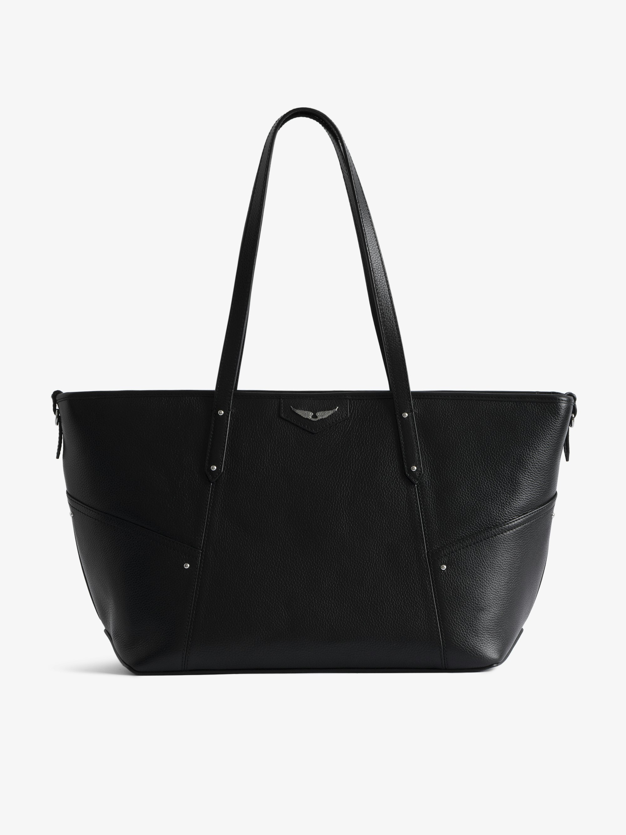 Z Shopper Bag - Tote bag in grained leather with signature wings.