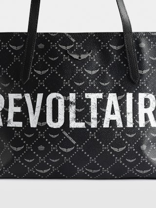 Bag Z Shopper Revoltaire - Monogram canvas tote bag with 'Revoltaire' tag print and wings signature.