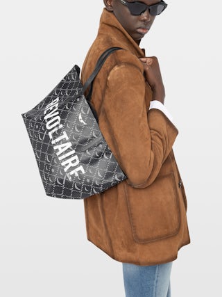 Bag Z Shopper Revoltaire - Monogram canvas tote bag with 'Revoltaire' tag print and wings signature.