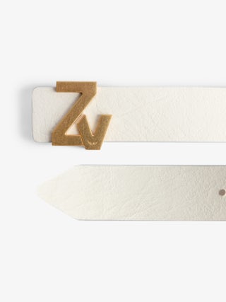 ZV Initiale Belt - 30mm wide leather belt with signature ZV buckle.