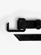 La Cecilia Belt Leather - Women's black leather belt with black C-shaped buckle. Buying this product, you support a responsible leather production through Leather Working Group.