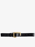 La Cecilia Belt - Women's adjustable leather belt with C-shaped buckle