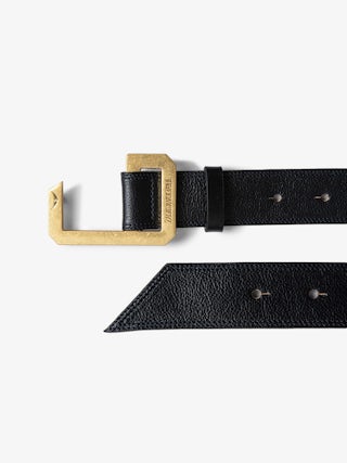 La Cecilia Belt - Women's adjustable leather belt with C-shaped buckle