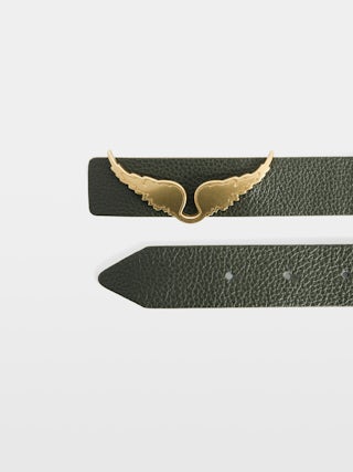 Gürtel Rock Reversible 30mm - 30mm breiter, wendebarer Gürtel aus genarbtem Leder mit Flügel-Signatur auf der Schnalle.