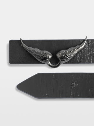 Belt Rock Reversible Vintage 30mm - Reversible belt with 30mm width in vintage effect leather with wing-shaped buckle.