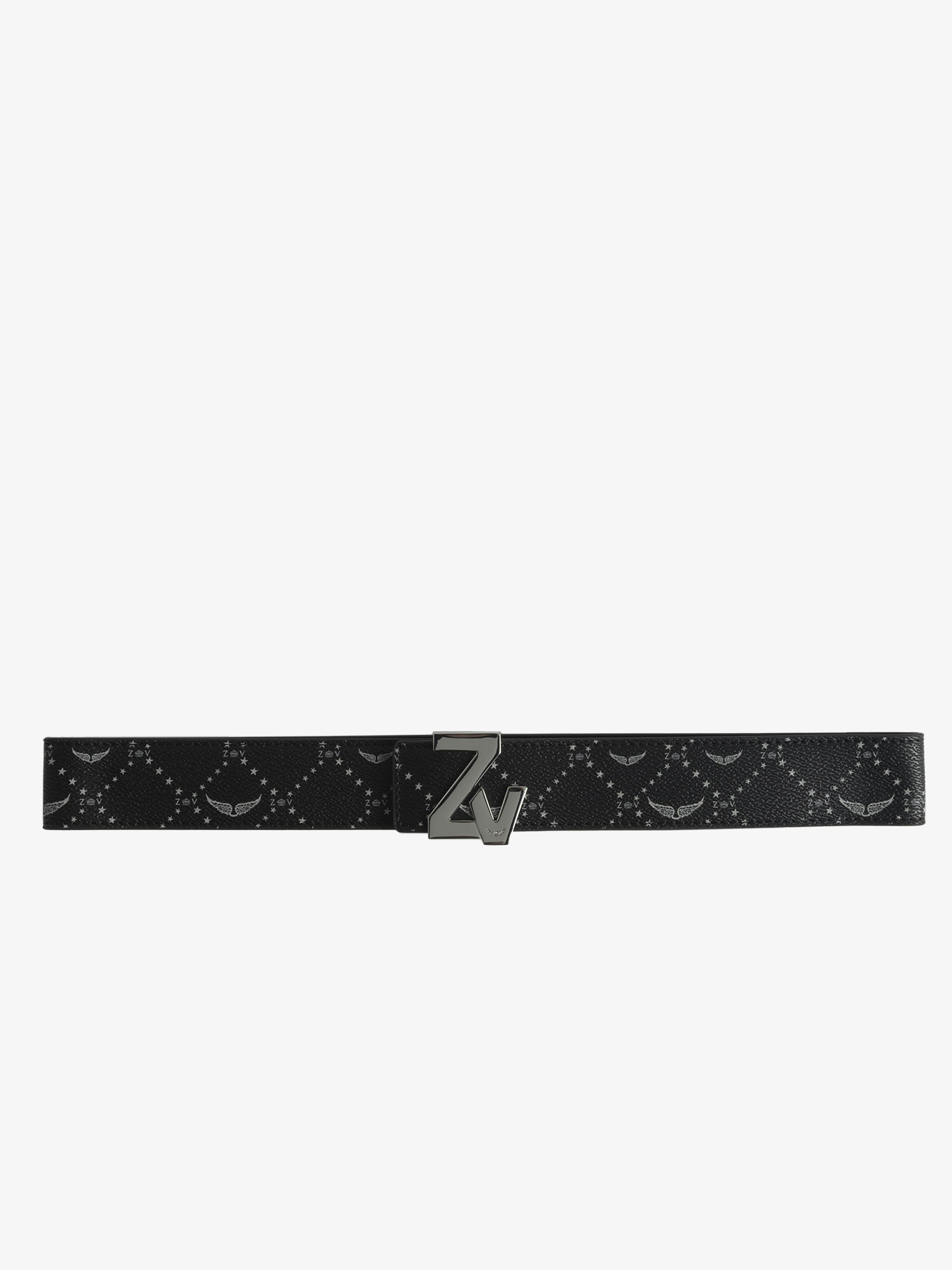 ZV Initiale Belt - ZV initiale leather belt with 40mm width and monogram print.