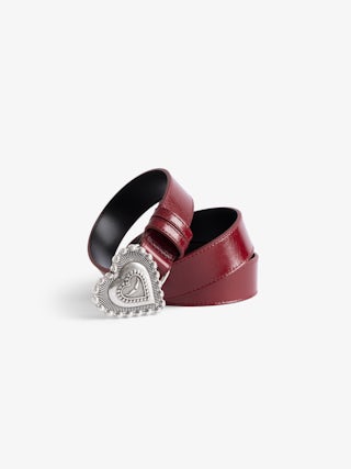 Ceinture Santa Fe Crush 30mm - Ceinture en cuir vernis effet froissé de largeur 30 mm avec boucle signature crush.