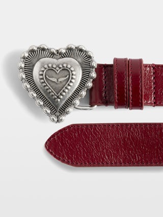 Belt Santa Fe Crush 30mm - Patent leather belt with crumpled effect, 30 mm width, with signature crush buckle.