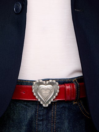 Ceinture Santa Fe Crush 30mm - Ceinture en cuir vernis effet froissé de largeur 30 mm avec boucle signature crush.