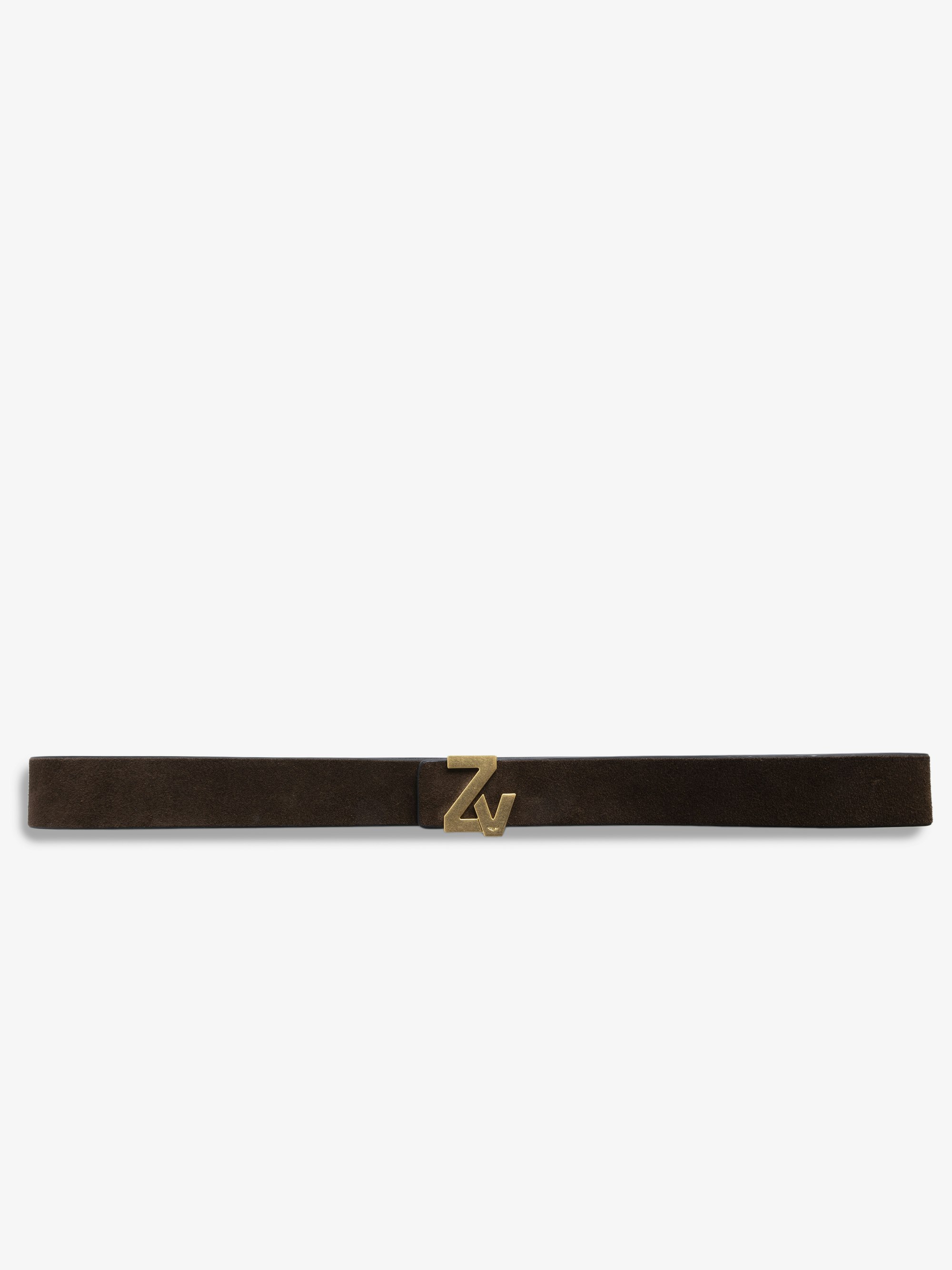 ZV Initiale Belt - 30mm width belt in suede leather with signature ZV buckle.