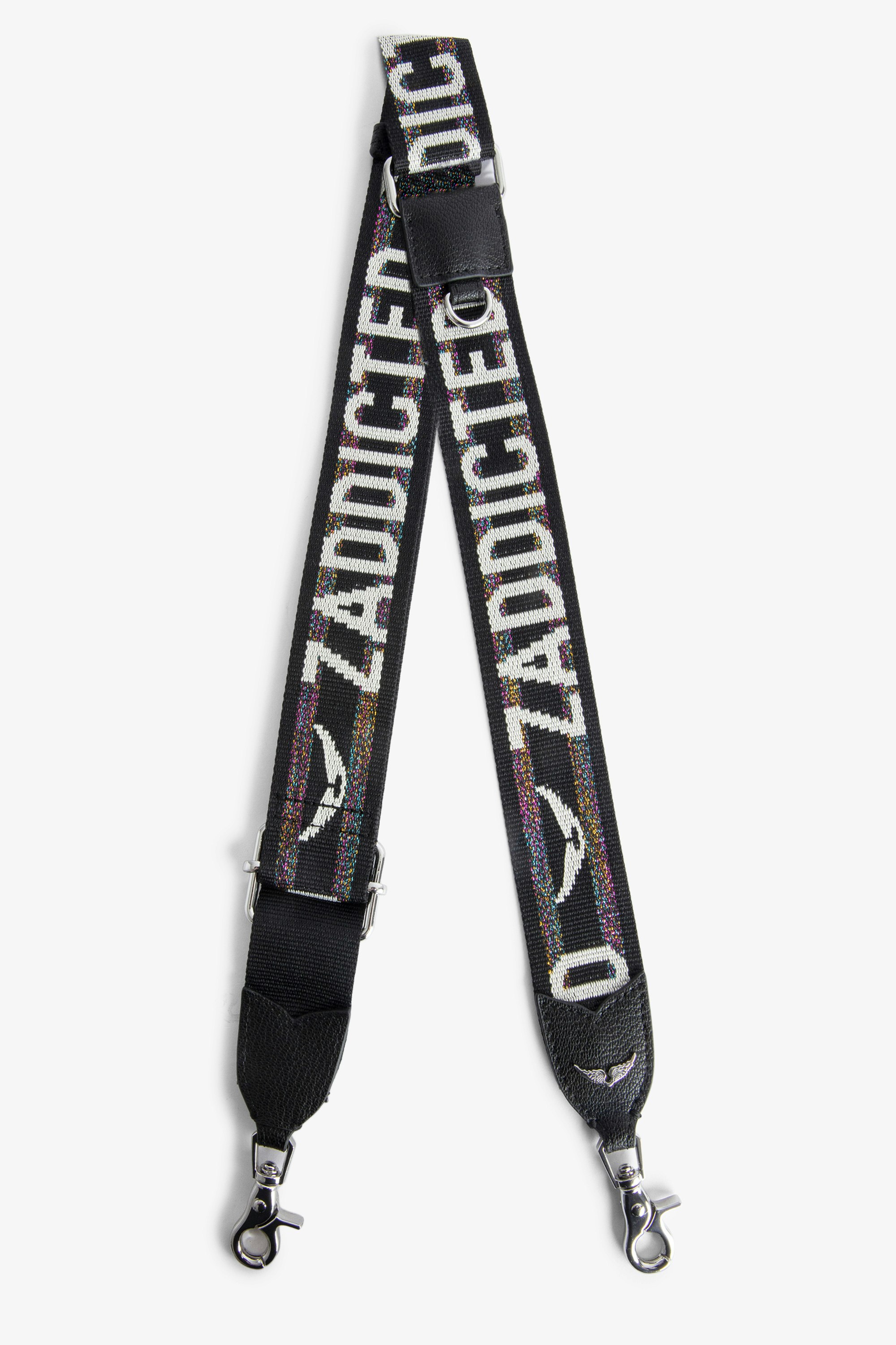 Zadig Shoulder Strap - “Zaddicted” glitter nylon adjustable shoulder strap.