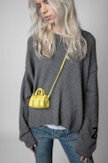 Amuleto Borsa Sunny #2 - Portachiavi amuleto a forma di borsa Sunny bag in pelle gialla donna