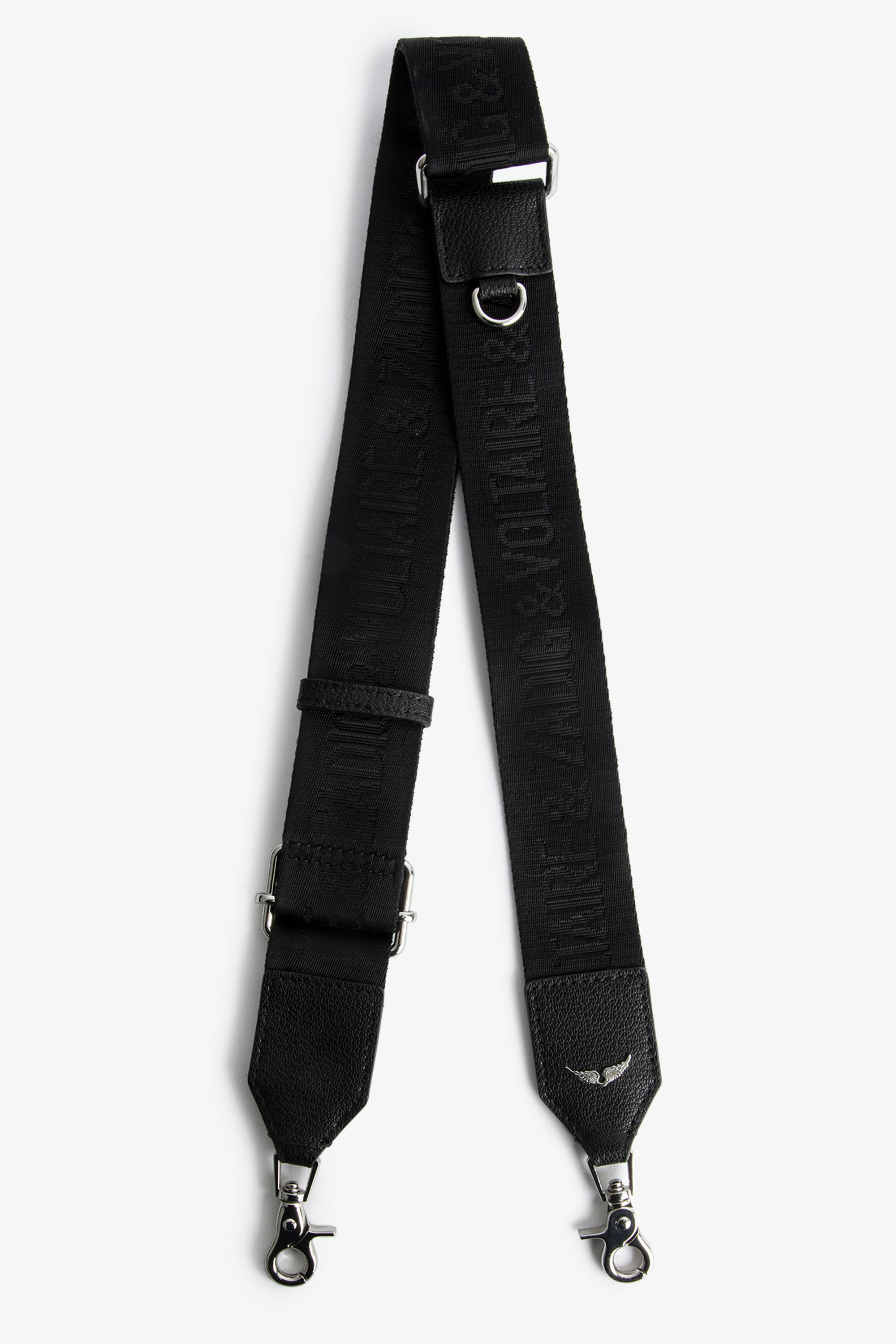 Zadig Shoulder Strap Black leather shoulder strap.
