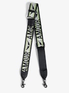 Tracolla Zadig - Tracolla verde con scritta "Amour" e motivo ali da donna.