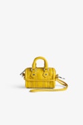 Sunny #2 Lucky Charm Bag - Women’s yellow smooth leather lucky charm key ring.