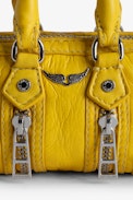 Sunny #2 Lucky Charm Bag - Women’s yellow smooth leather lucky charm key ring.