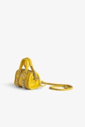 Sunny #2 Lucky Charm Bag - Women’s yellow smooth leather lucky charm key ring.