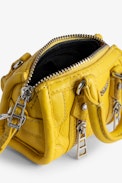 Sunny #2 Lucky Charm Bag - Women’s yellow smooth leather lucky charm key ring.